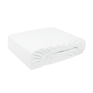 Prześcieradło z gumką frotte 120x200cm 100% bawełna grube BIAŁE