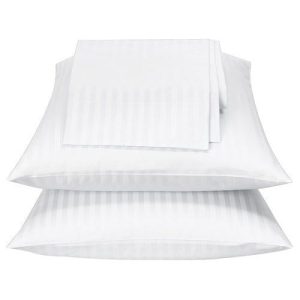 Poszewka hotelowa adamaszek mikrofibra rozmiar 40x40cm pasy 2cm