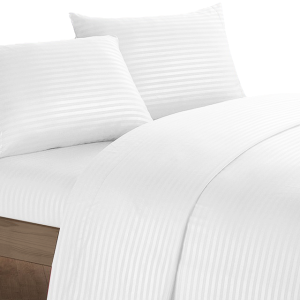 Komplet pościeli z adamaszku hotelowego mikrofibra POSZWA 160x200cm + 1szt. POSZEWKA ROZMIAR DO WYBORU paski 2cm