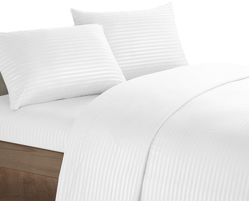 Poszewka hotelowa adamaszek mikrofibra rozmiar 40x40cm pasy 2cm - obrazek 2